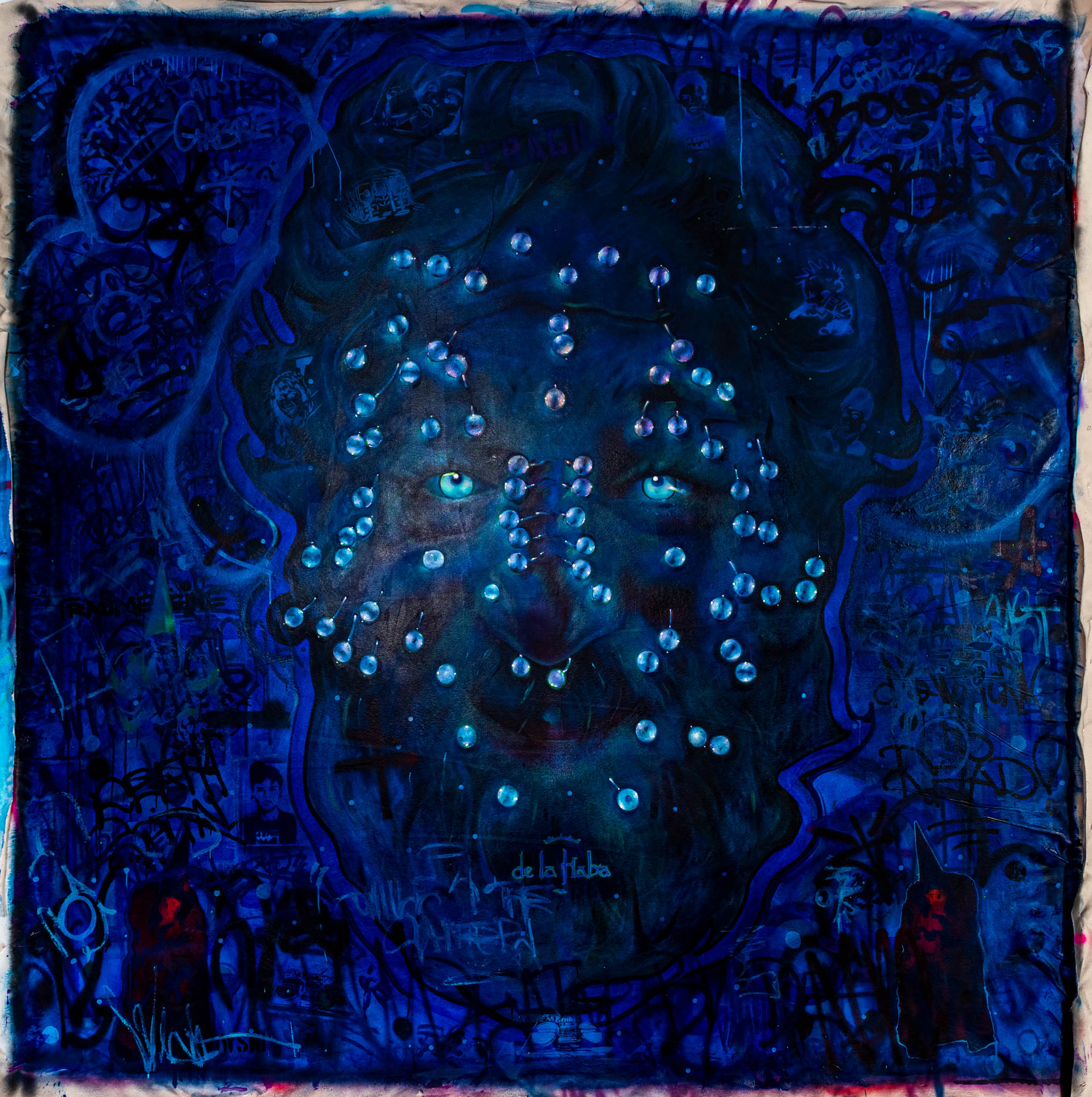 Saint Gabriel Beneath The Marquee (Variation in Phthalo Blue)